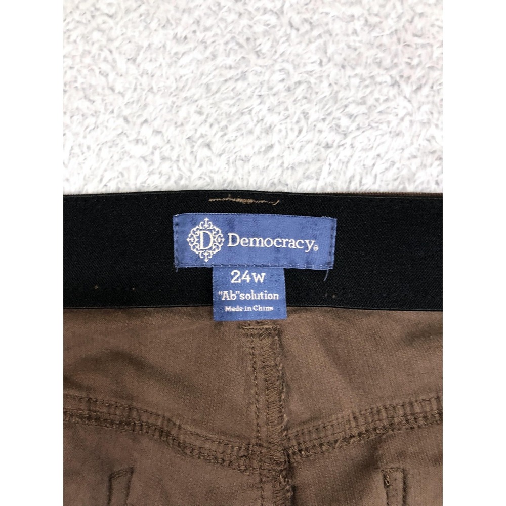 Democracy Corduroy Pants Womens 24W (48x30.5) Brown Straight Ab Solution - Picture 6 of 12